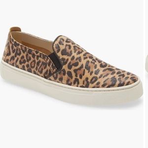 The Flexx - Women’s 9 ‘Sneak Game’ slip on sneaker- leopard print - leather